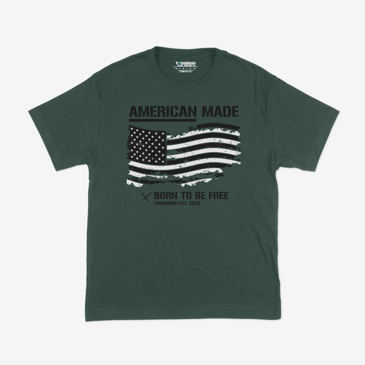 American Made Tee - Hunter Green - F.webp