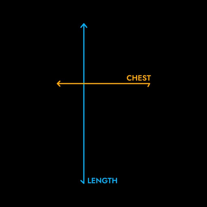 Size guide measurements visualization